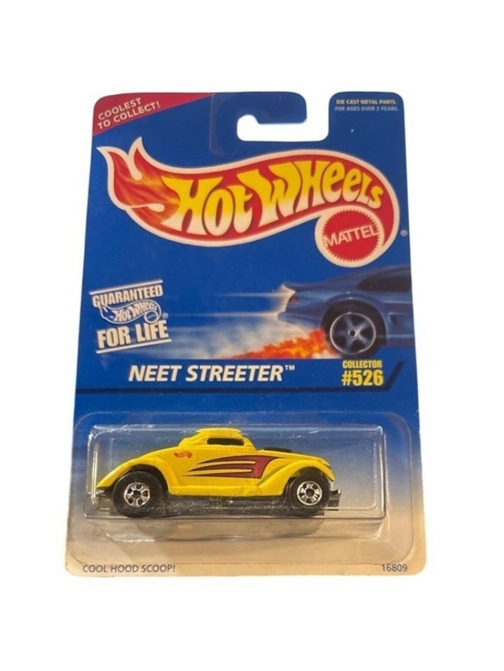 Vintage Die Cast Hot Wheels Neet Streeter #526 Car Yellow With Hood Scoop 1996